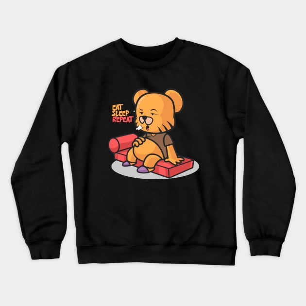 Eat Sleep Repeat Crewneck Sweatshirt by D-Toons